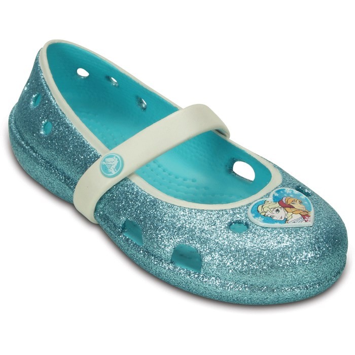 Balerini Crocs Keeley Frozen Flat Albastru deschis - Pool - poza 2