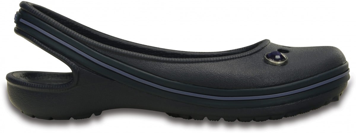 Balerini Crocs Kids' Genna II Gem Flat Albastru - Navy/Bijou Blue - poza 1