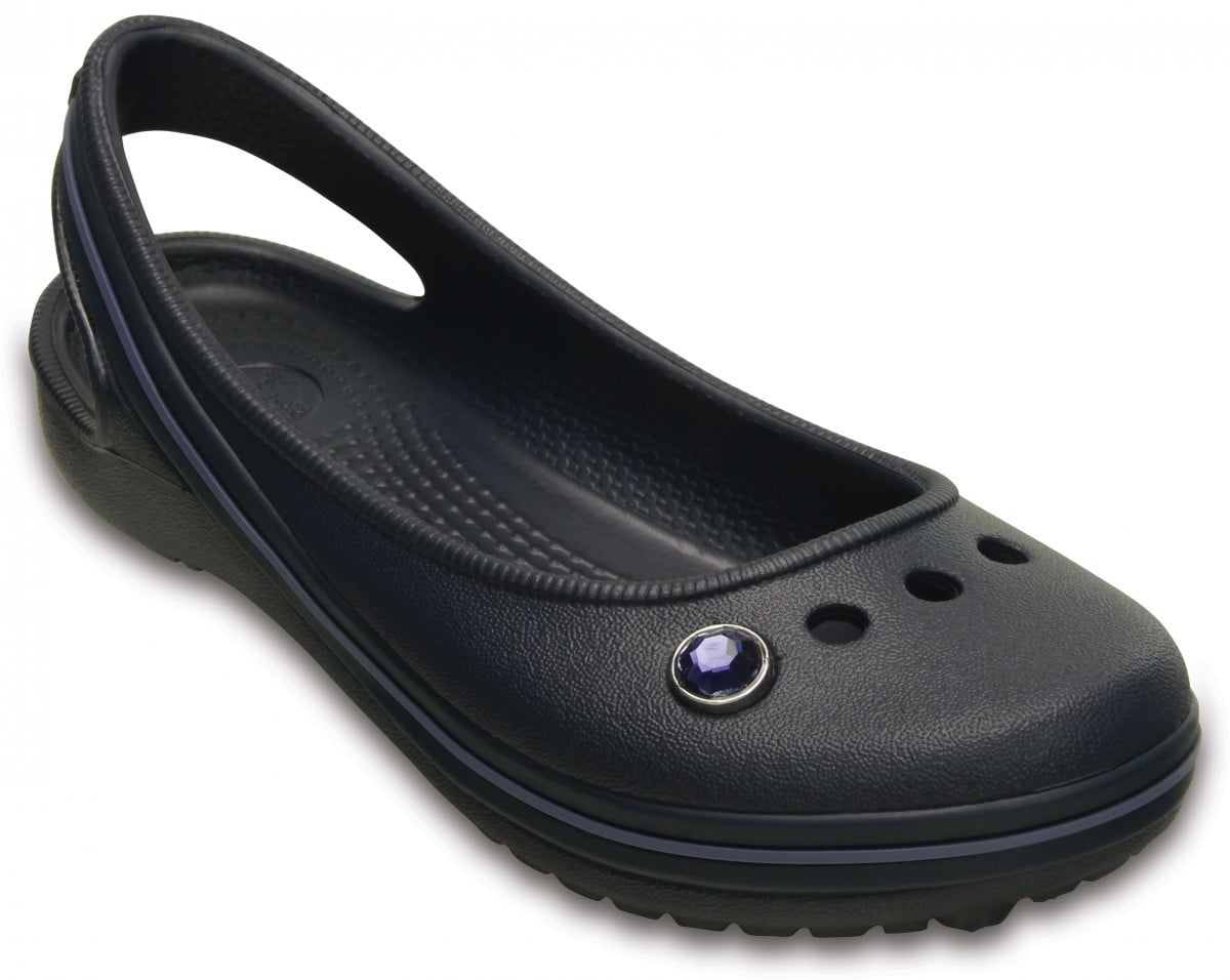 Balerini Crocs Kids' Genna II Gem Flat Albastru - Navy/Bijou Blue - poza 2
