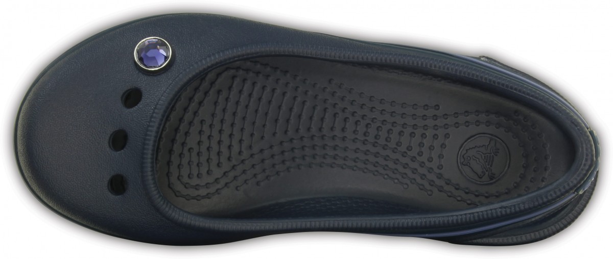 Balerini Crocs Kids' Genna II Gem Flat Albastru - Navy/Bijou Blue - poza 3