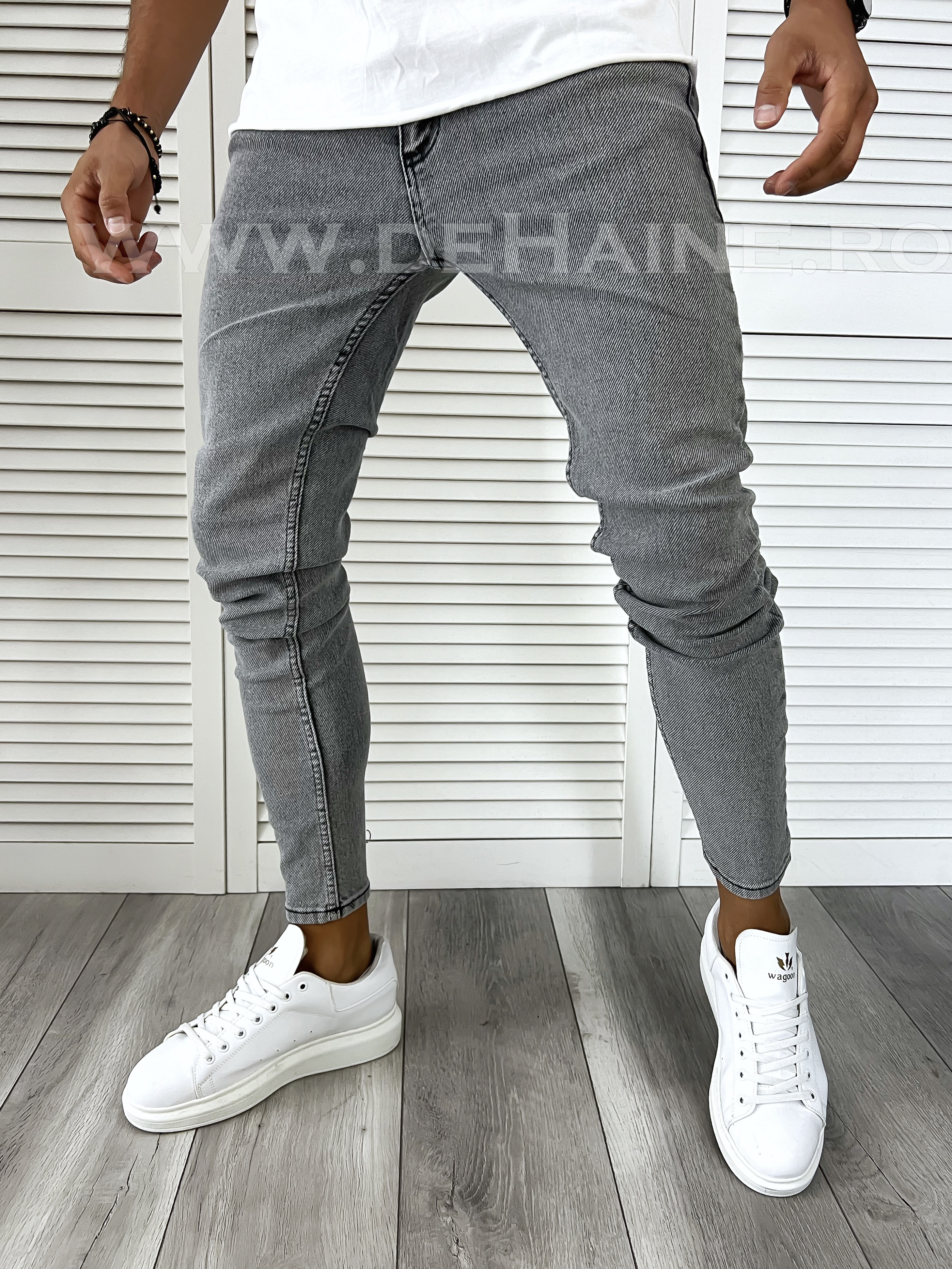 Blugi barbati conici gri 002 M3-2.1