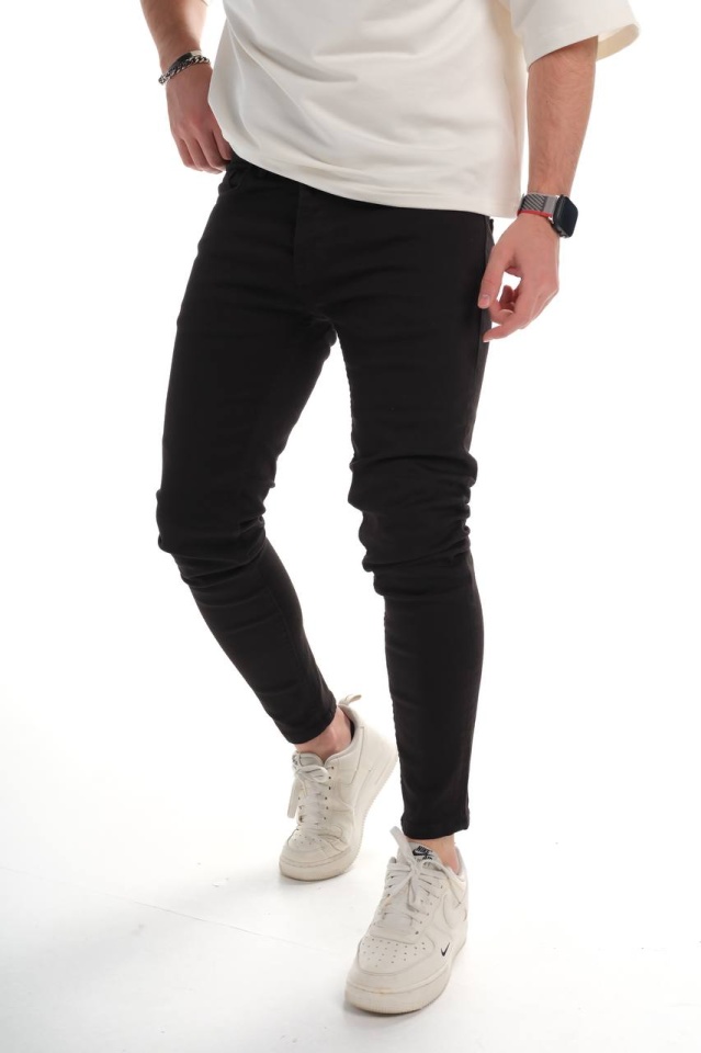 BLUGI SKINNY BĂRBAȚI DENIM STRETCH BLACK BGAS1162(9972) (MĂRIME: 36)
