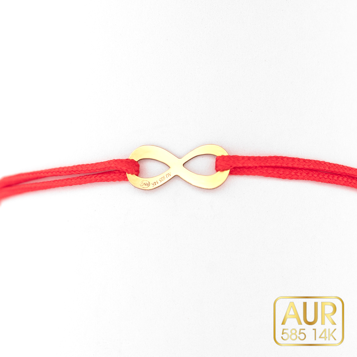Brățară cu Șnur și Infinit din Aur 14K: O Bijuterie Eternă