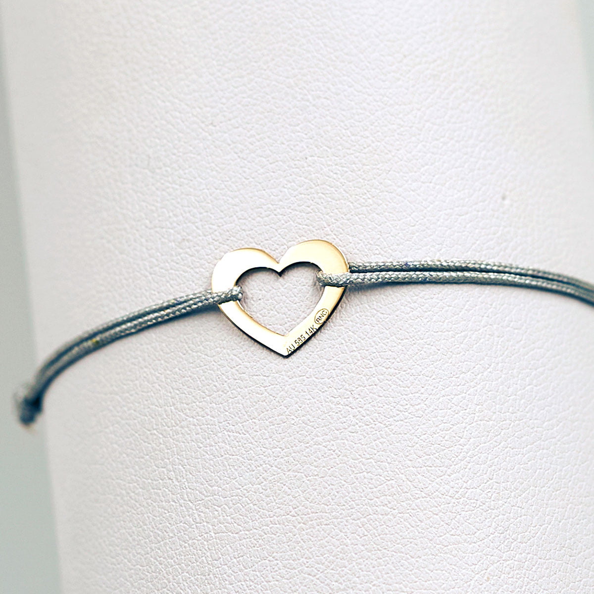 Bratara Inima Aur 14K cu snur