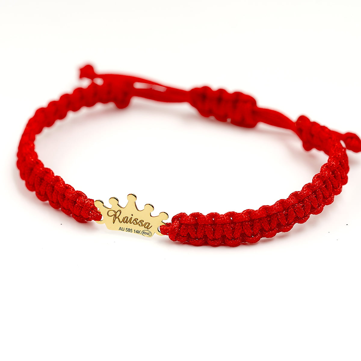 Bratara snur Coronita Aur 14k-personalizata prin gravura