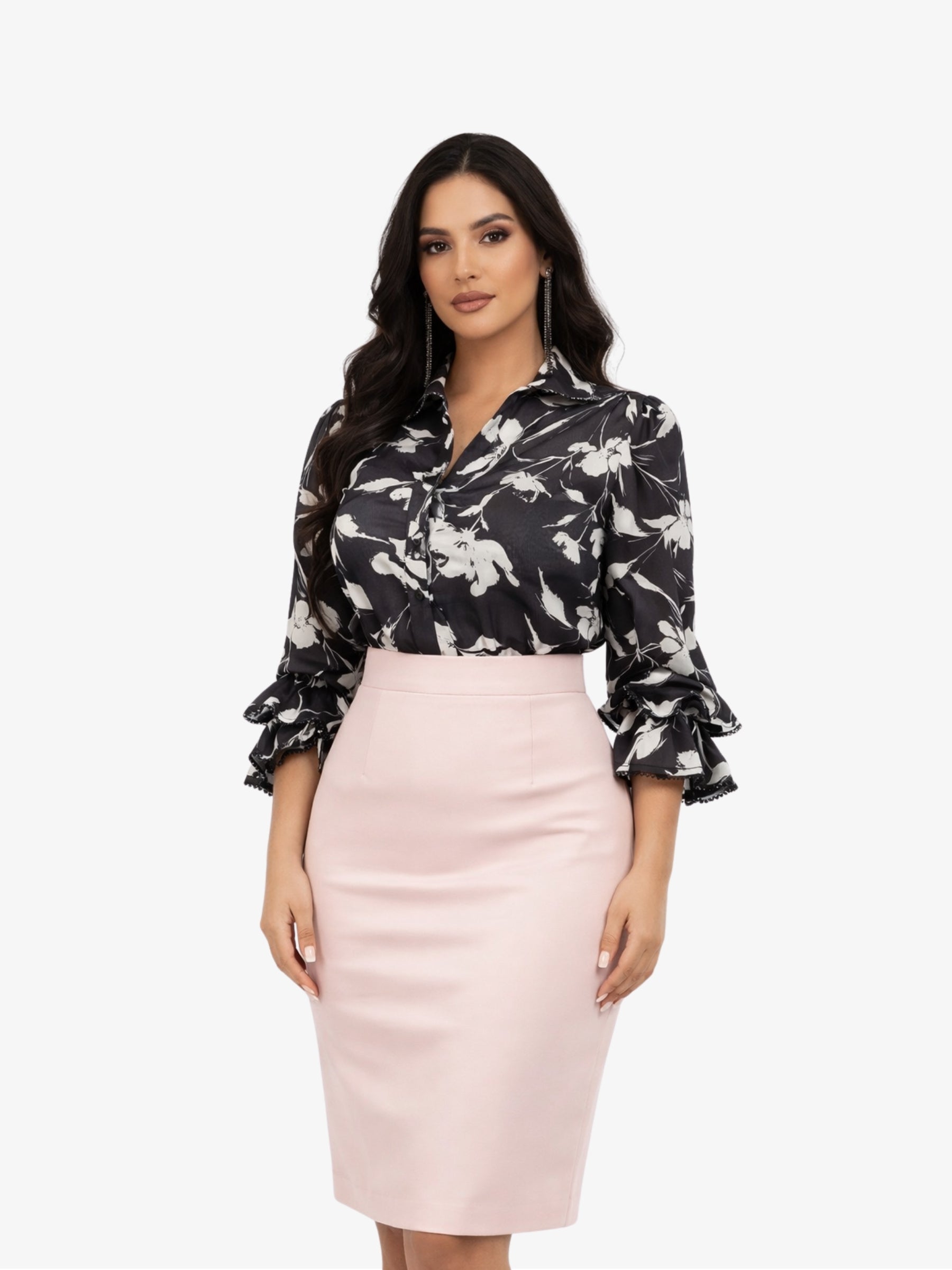 Camasa Eleganta "Eliana", Negru - S