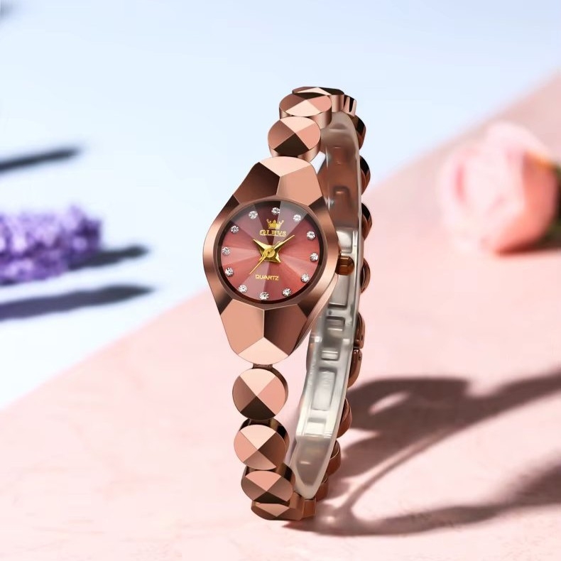 Ceas de dama Olevs CS1953, otel inoxidabil, rose gold, cadran rose gold - poza 3