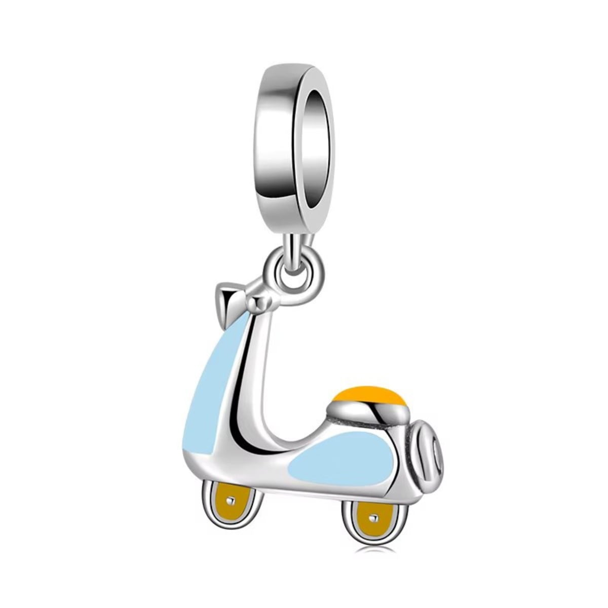 Charm/talisman argint 925, JW1626, model Scooter, placat cu rodiu - poza 1
