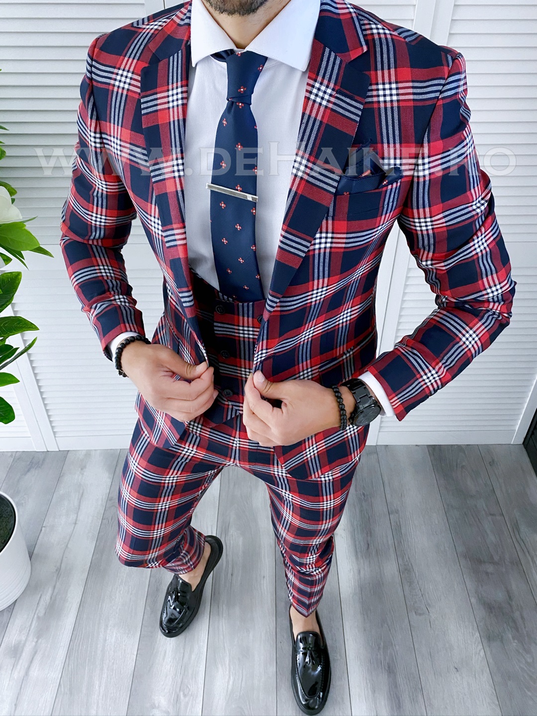 Costum barbati slim fit (SACOU + Vesta) 4227 O3-3.3