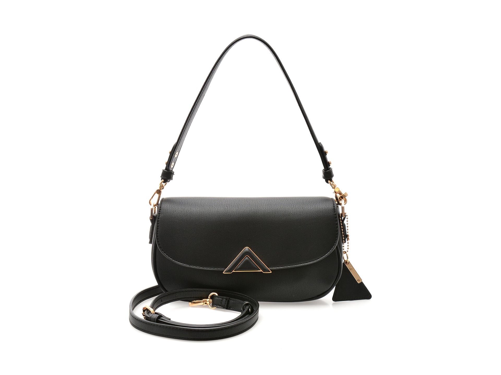 Geanta ALDO neagra, LUXESHOULDER 001, din piele ecologica