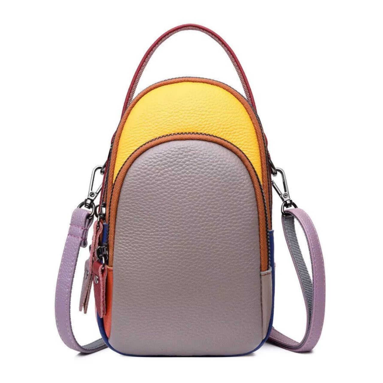 Geanta dama, Orantha GT3343, piele naturala, Multicolor - poza 1