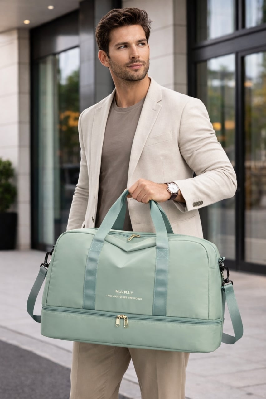 Geanta de calatorie unisex, Alaia GT2220, Verde - poza 2