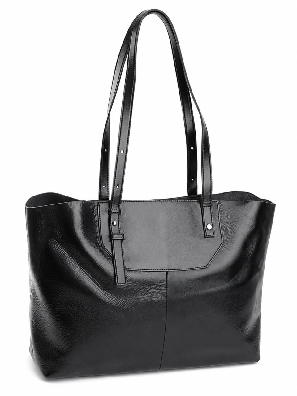 Geanta de dama, 7725, piele naturala, Neagra