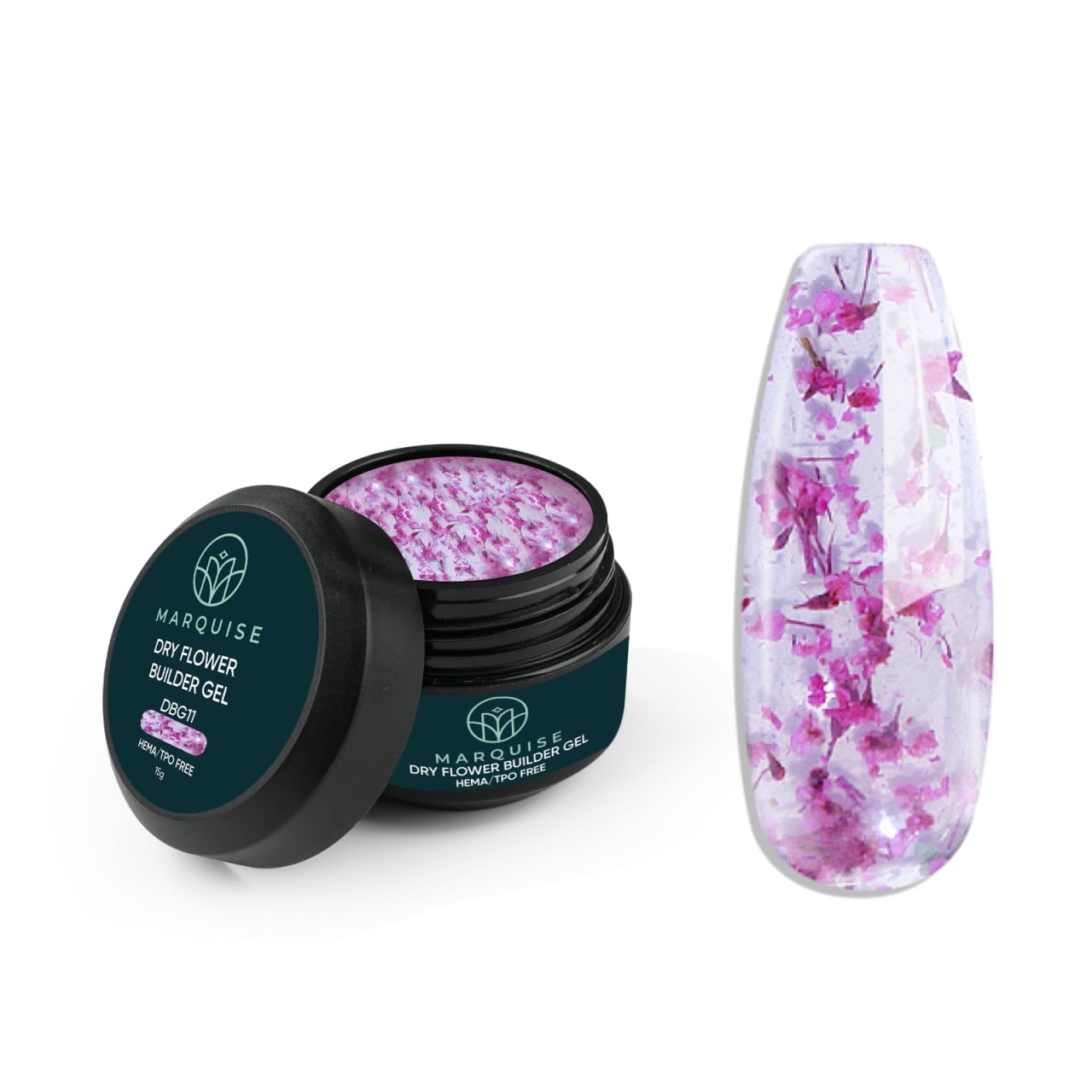 Gel UV Constructie Unghii HEMA/TPO FREE, Marquise, Dry Flower DBG11, 15 g - poza 1