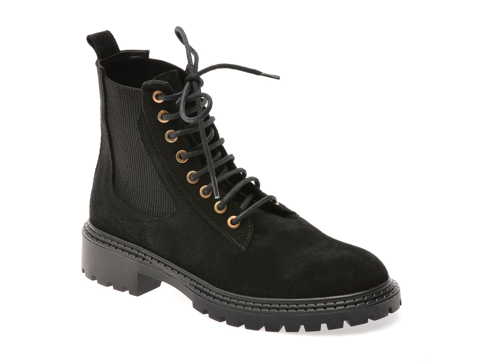 Ghete IMAGE negre, 4842529, din piele intoarsa