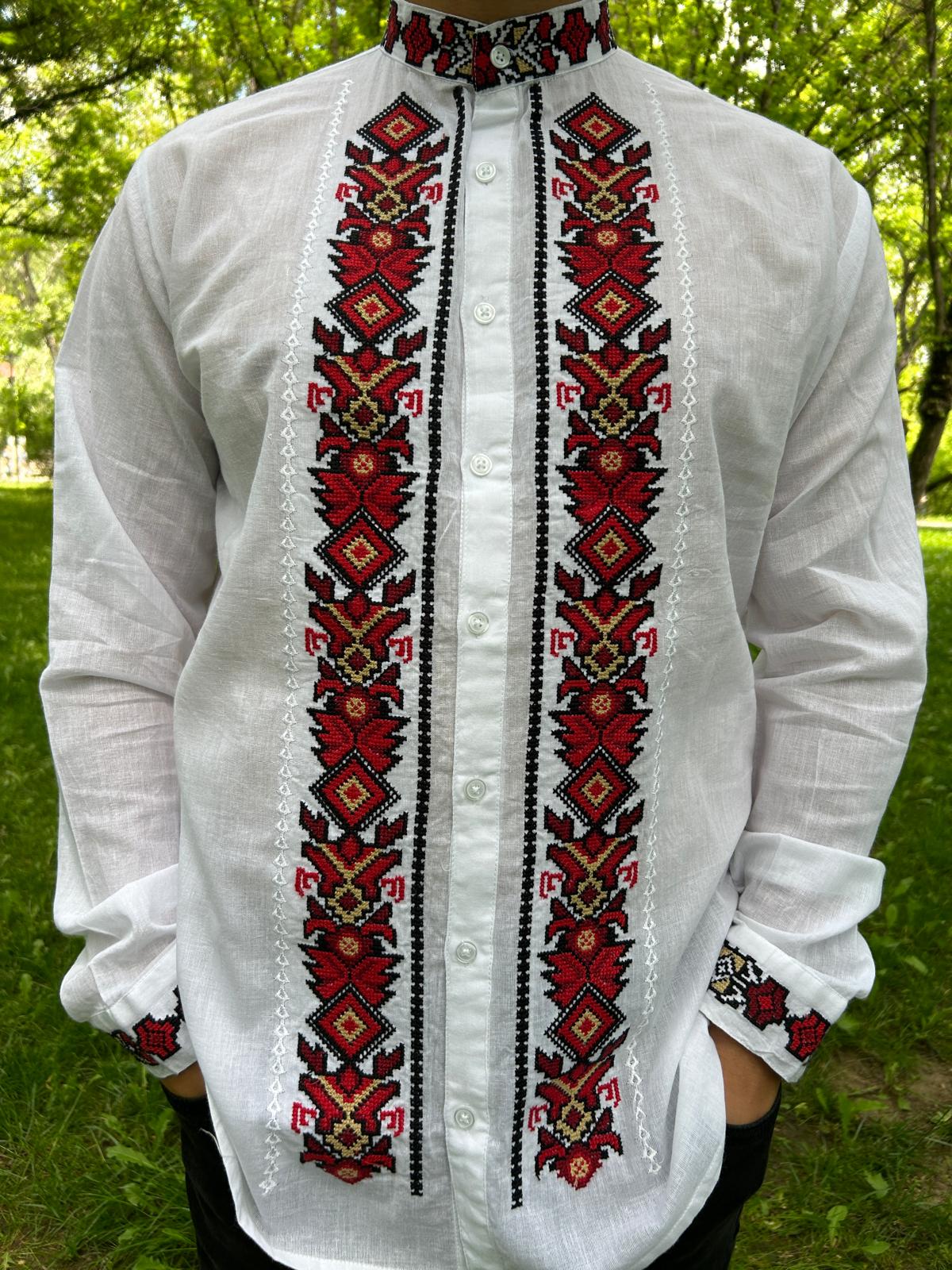 Cămașă tradițională bărbați TM1117 *figuri geometrice* - S