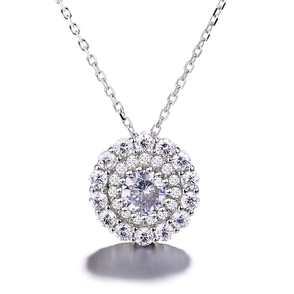 Lantisor argint 925, JW1238, model elegant, placat cu rodiu - poza 1