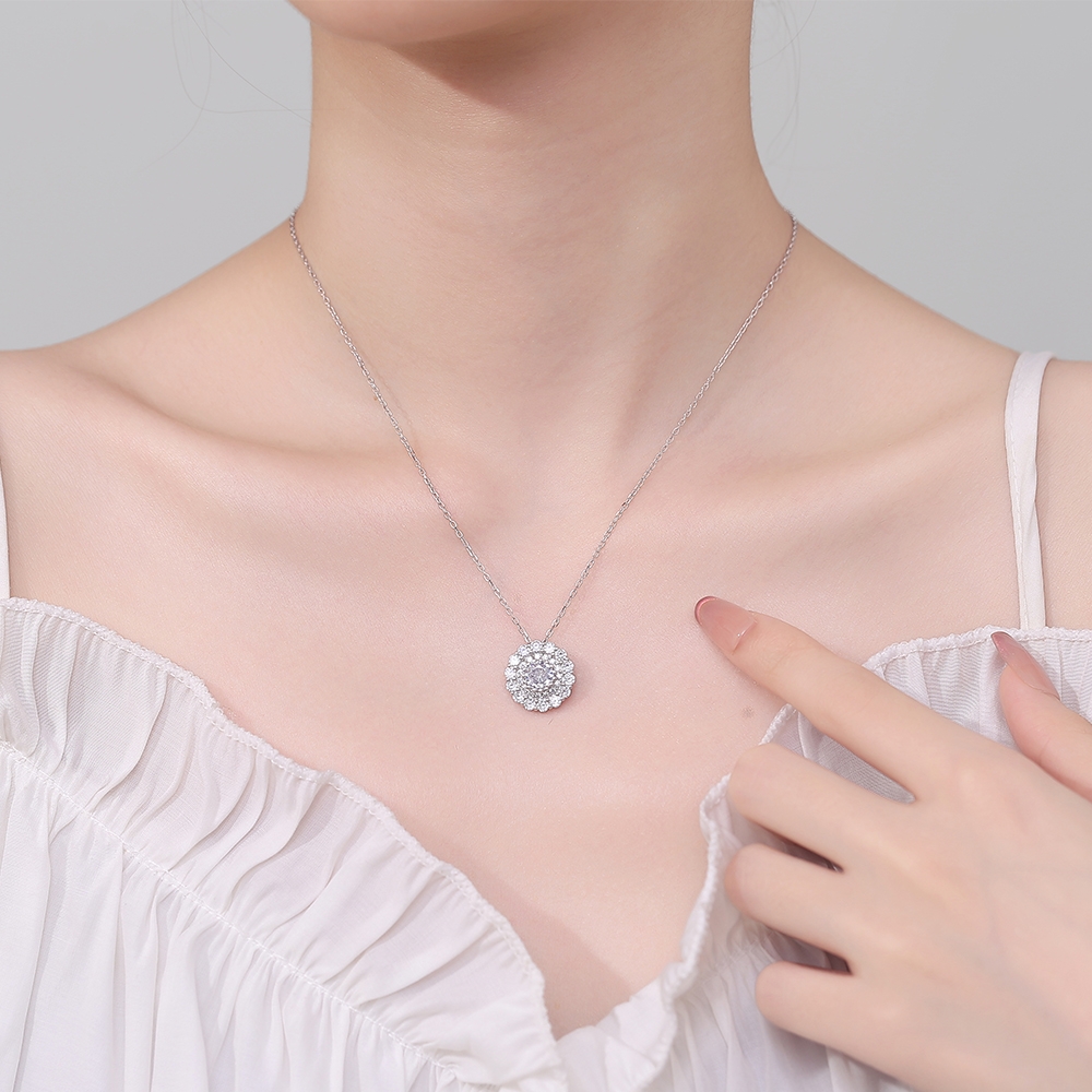 Lantisor argint 925, JW1238, model elegant, placat cu rodiu - poza 2
