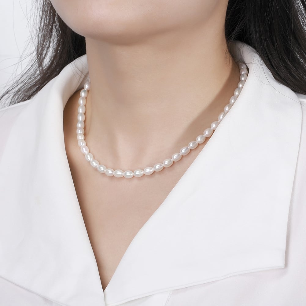 Lantisor argint 925, JW1538, model perla, placat cu aur - poza 2