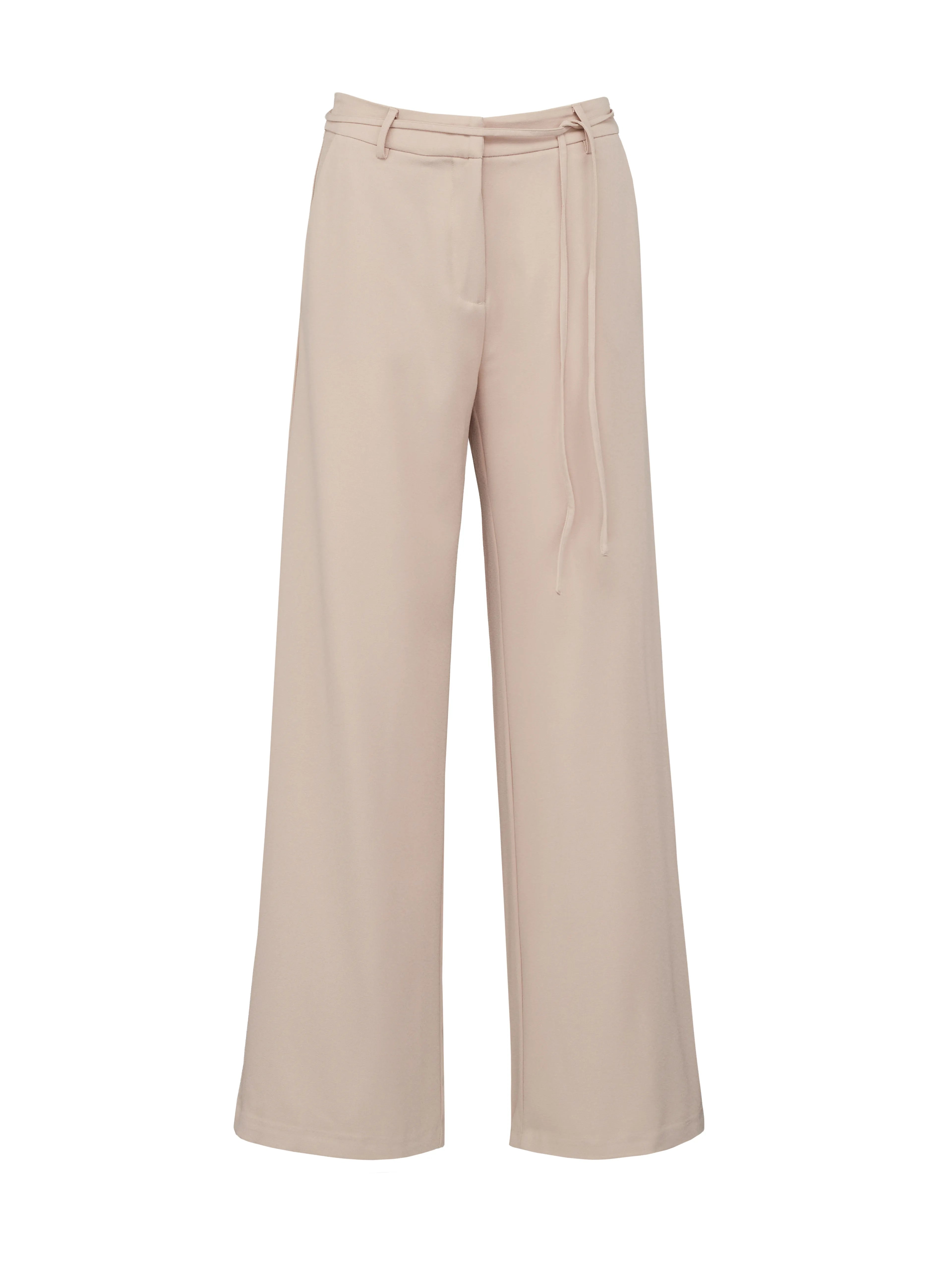Pantaloni lungi largi fluizi cu buzunare ORSAY crem - 36