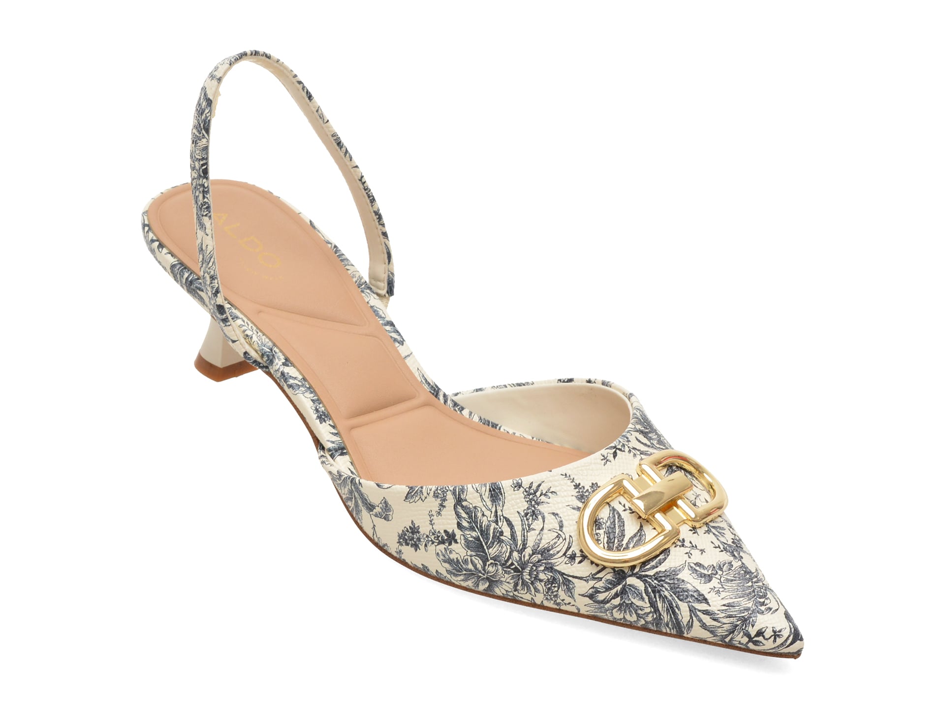 Pantofi eleganti ALDO albi, DELICAT 413, din piele ecologica