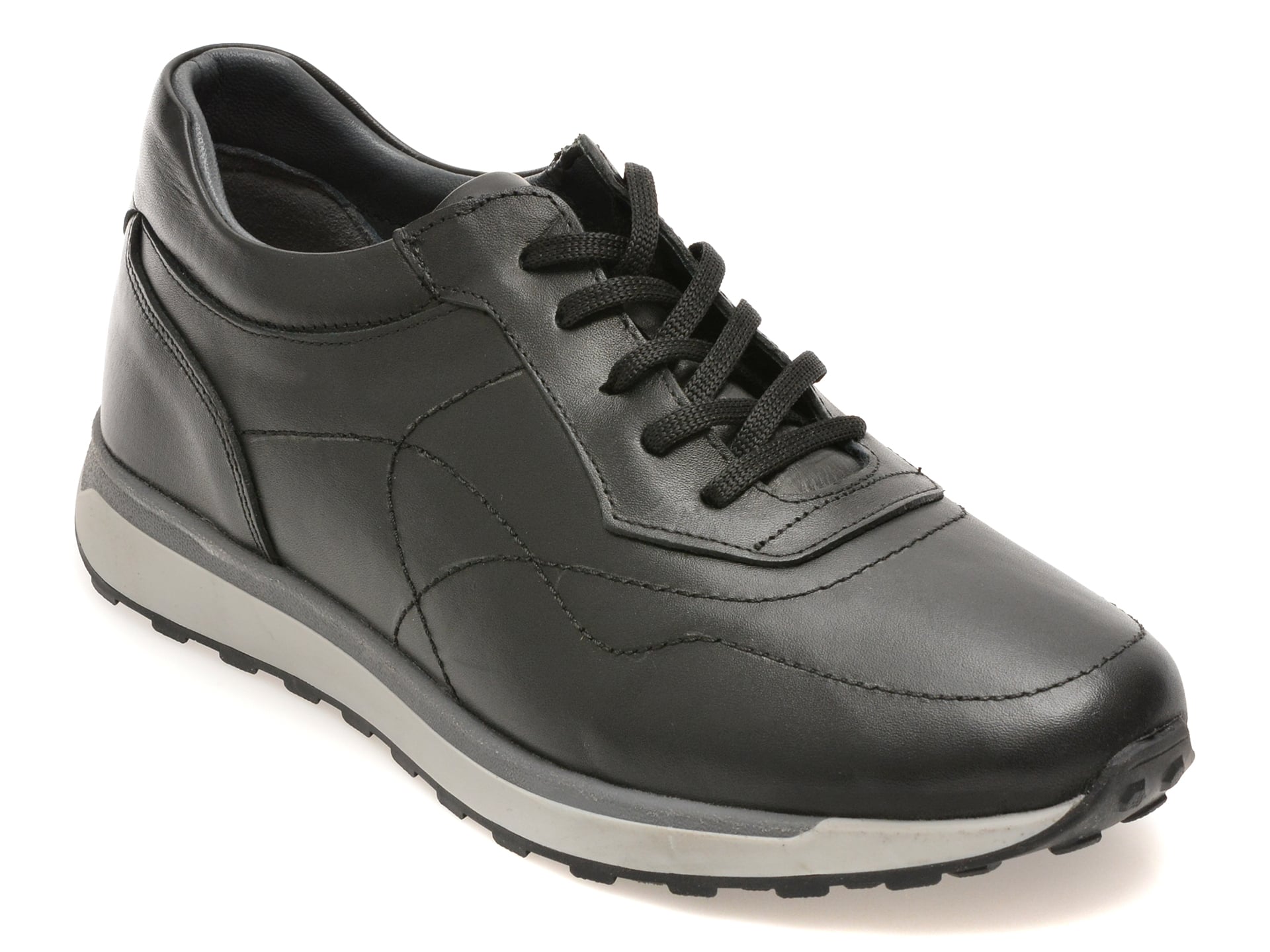 Pantofi sport BITE THE BULLET negri, RZ2027, din piele naturala