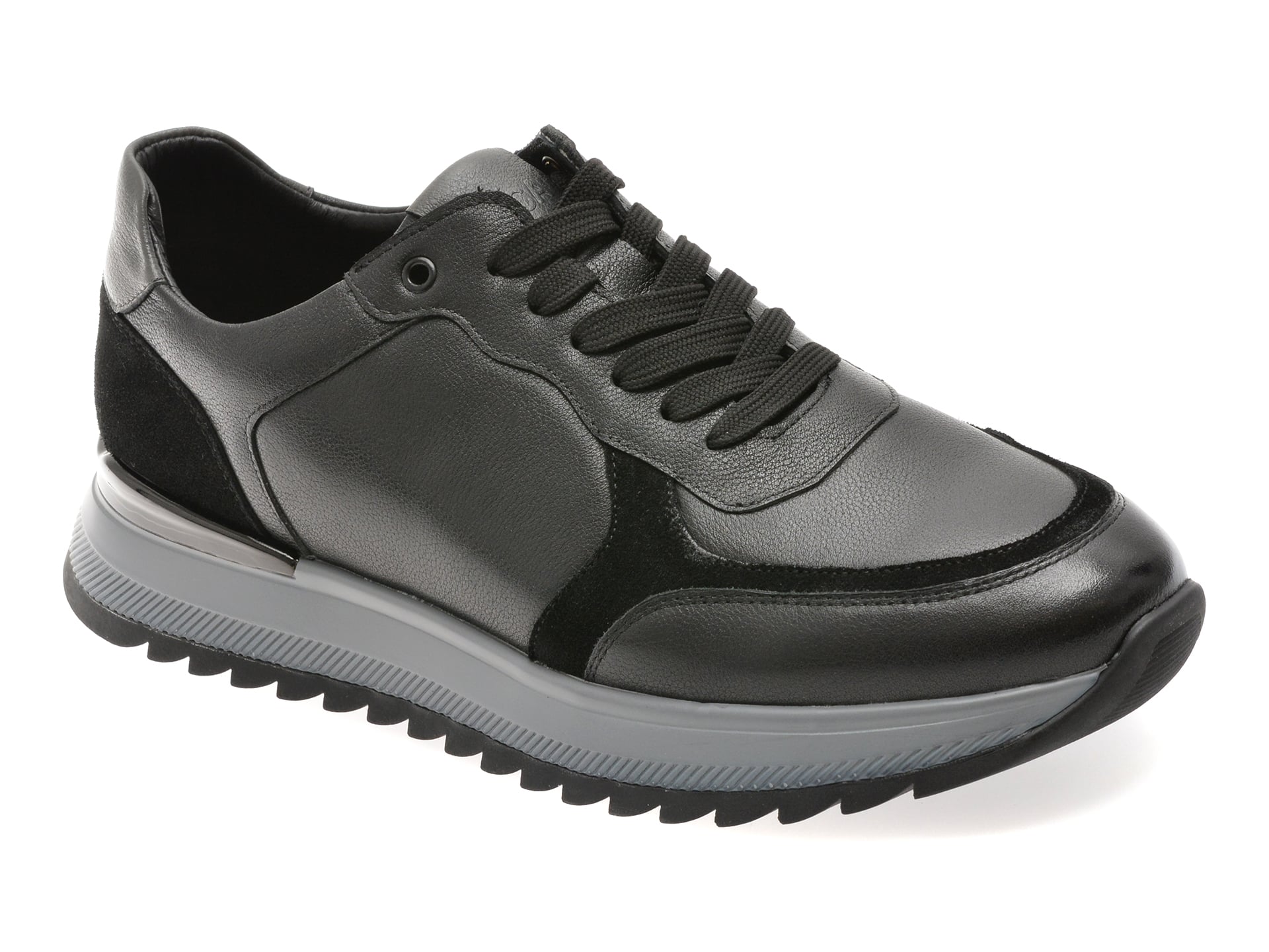 Pantofi sport EPICA negri, M347, din piele naturala