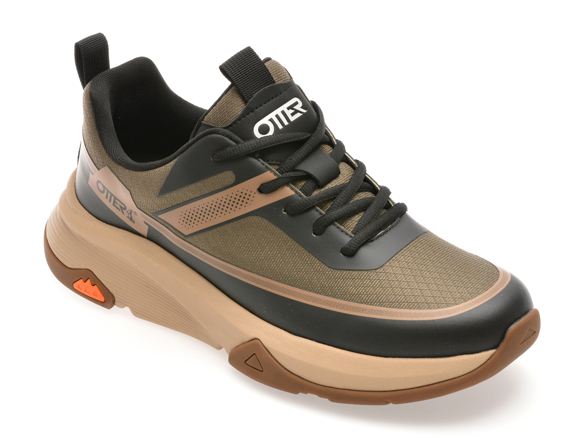 Pantofi sport OTTER kaki, 93516, din material textil