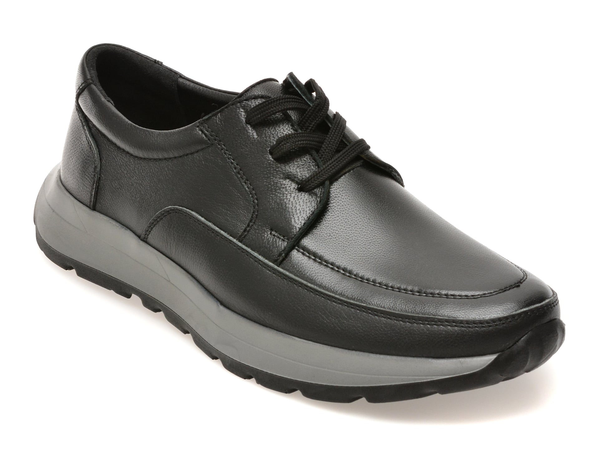 Pantofi sport OTTER negri, DD7016, din piele naturala