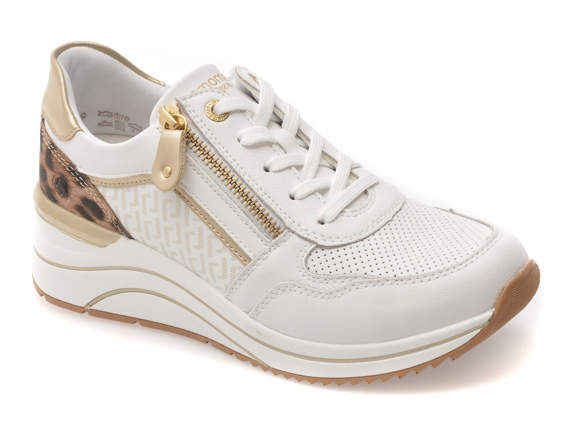 Pantofi sport REMONTE albi, D0T10, din piele naturala