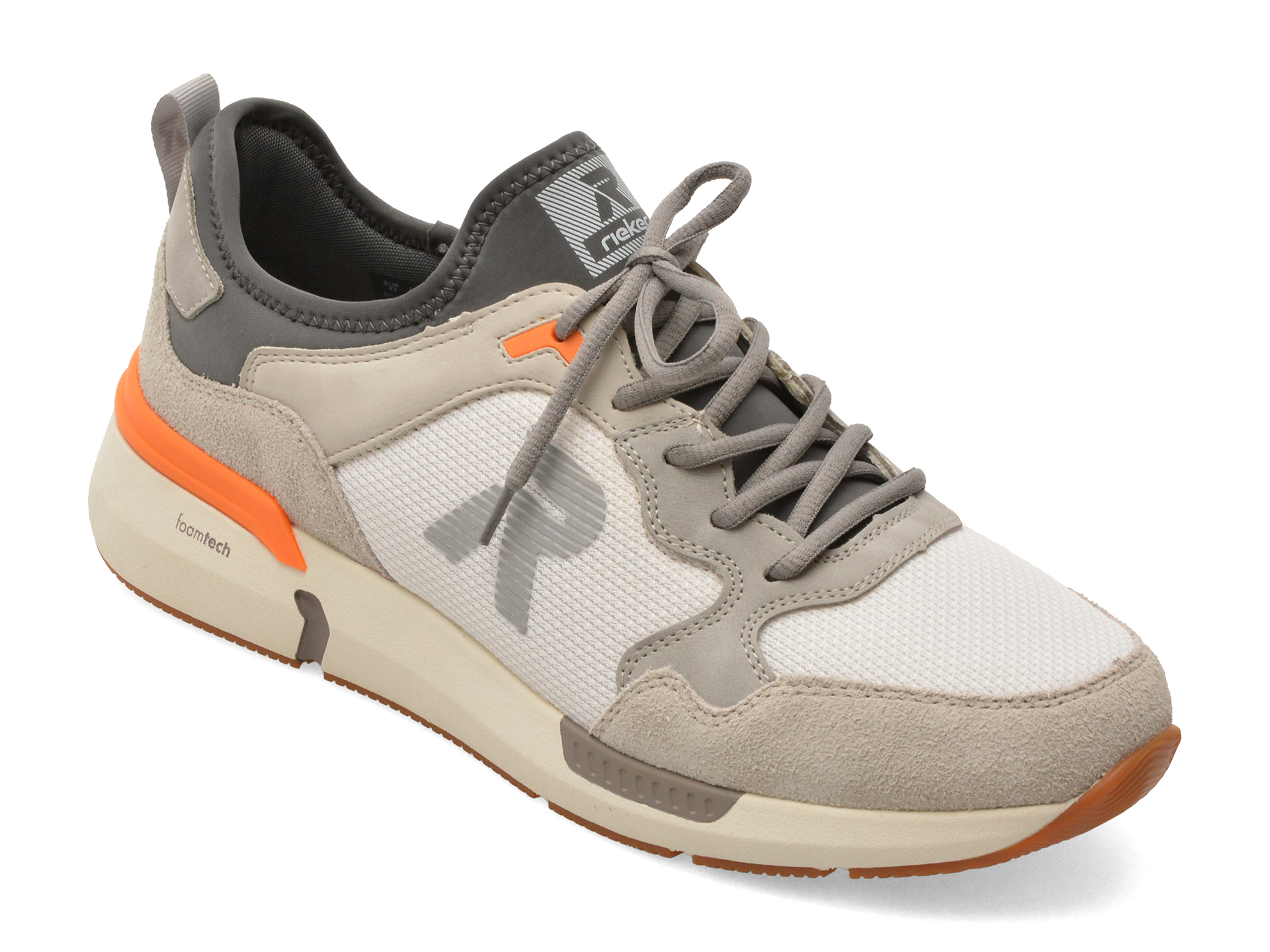 Pantofi sport RIEKER gri, U1405, din material textil