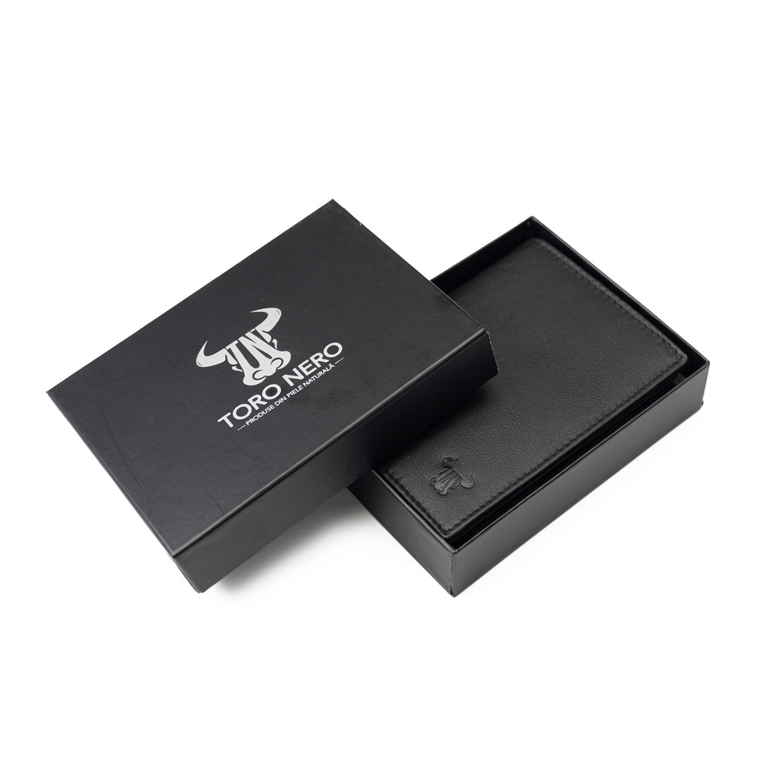 Portofel barbati din piele naturala negru Veres,protectie RFID