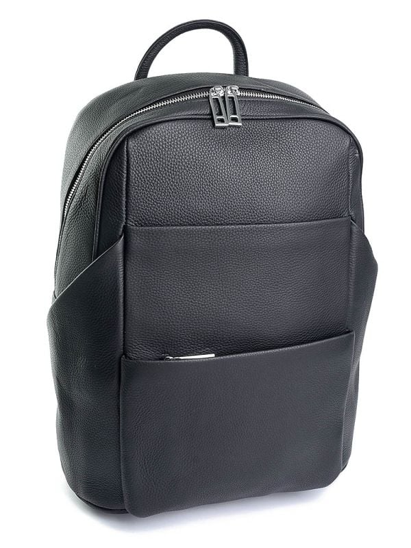 Rucsac pentru barbati, 230425, piele naturala, Negru