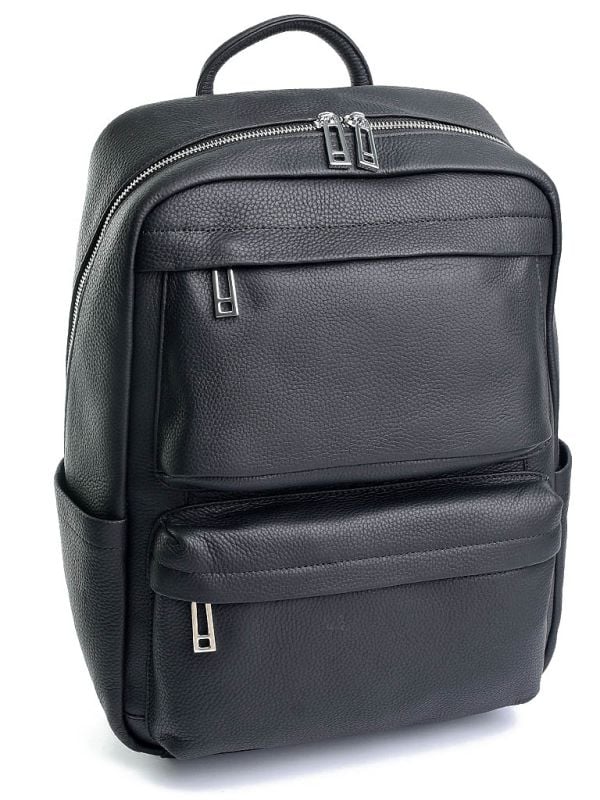 Rucsac pentru barbati, 23131, piele naturala, Negru - poza 1