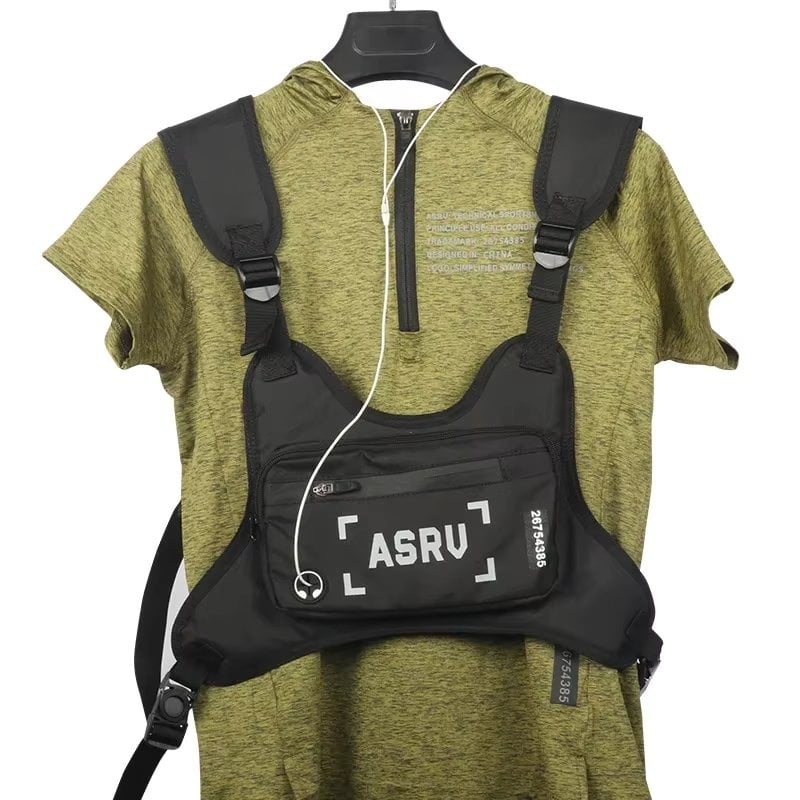 Rucsac tip vesta unisex, Fenros GT3762, Negru - poza 1