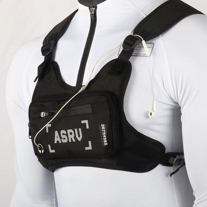 Rucsac tip vesta unisex, Fenros GT3762, Negru - poza 4
