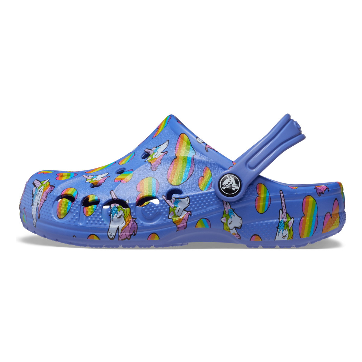 Saboți Crocs Baya Printed Clog Kids Albastru - Lapis/Multi - poza 3