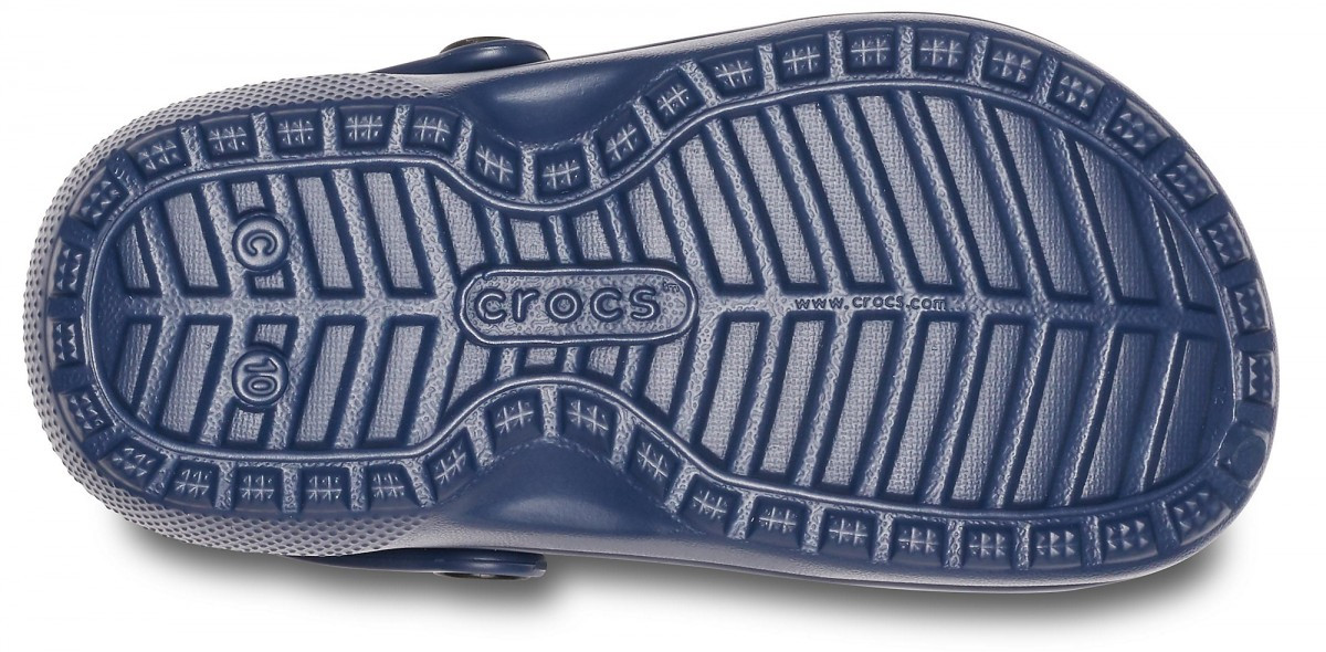 Saboti Crocs Classic Lined Kids Albastru - Navy/Charcoal - poza 4