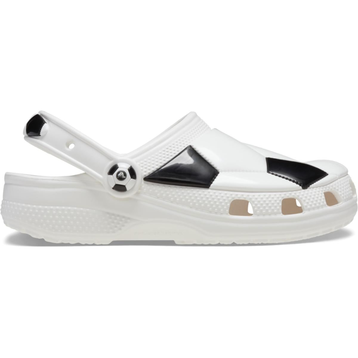 Saboti Crocs Classic Toddler Soccer Ball Clog Alb - White/Black - poza 1