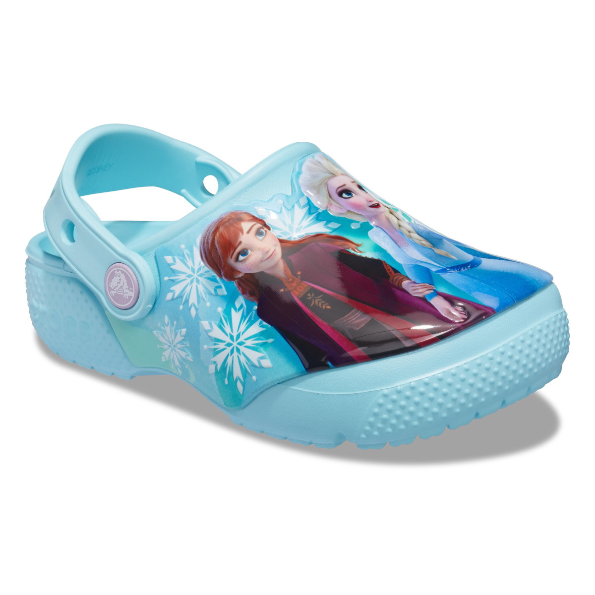 Saboti Crocs Fun Lab Disney Frozen 2 Clog Kids Albastru deschis - Ice Blue - poza 2