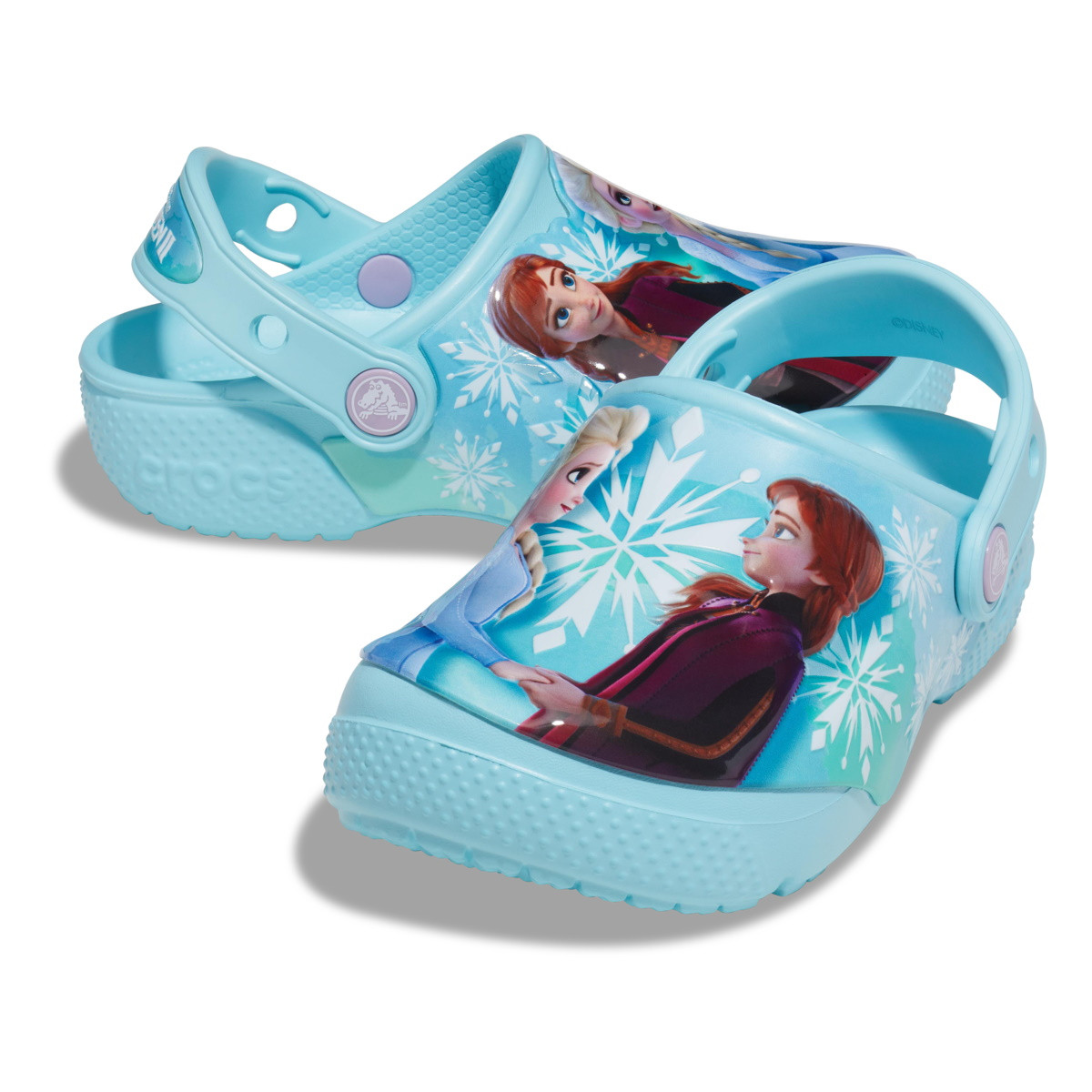 Saboti Crocs Fun Lab Disney Frozen 2 Clog Kids Albastru deschis - Ice Blue - poza 5