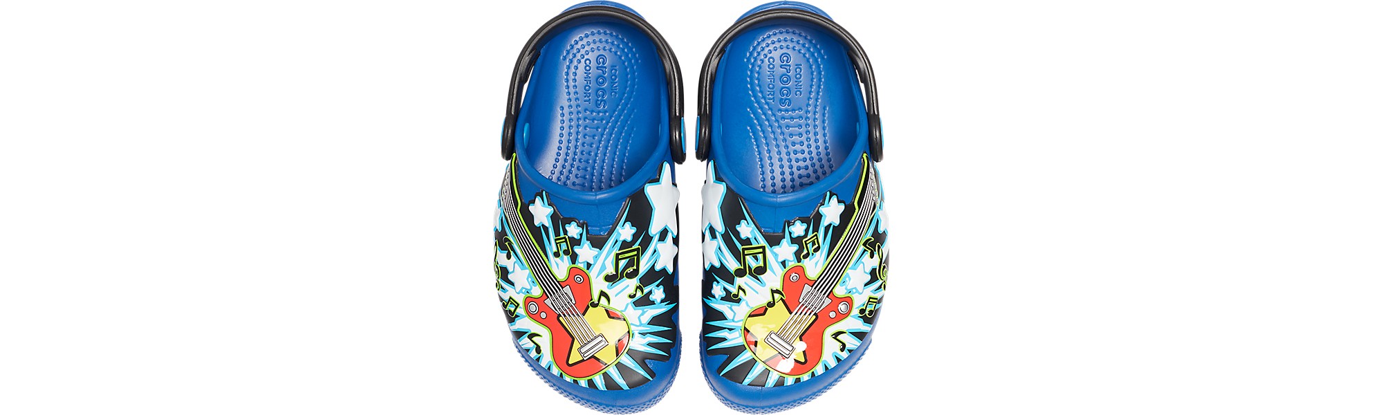 Saboti Crocs Fun Lab Guitar Lights Clog Albastru - Blue Jean - poza 3