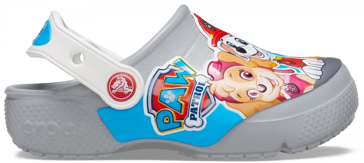 Saboți Crocs Fun Lab Paw Patrol Gri - Light Grey - poza 3