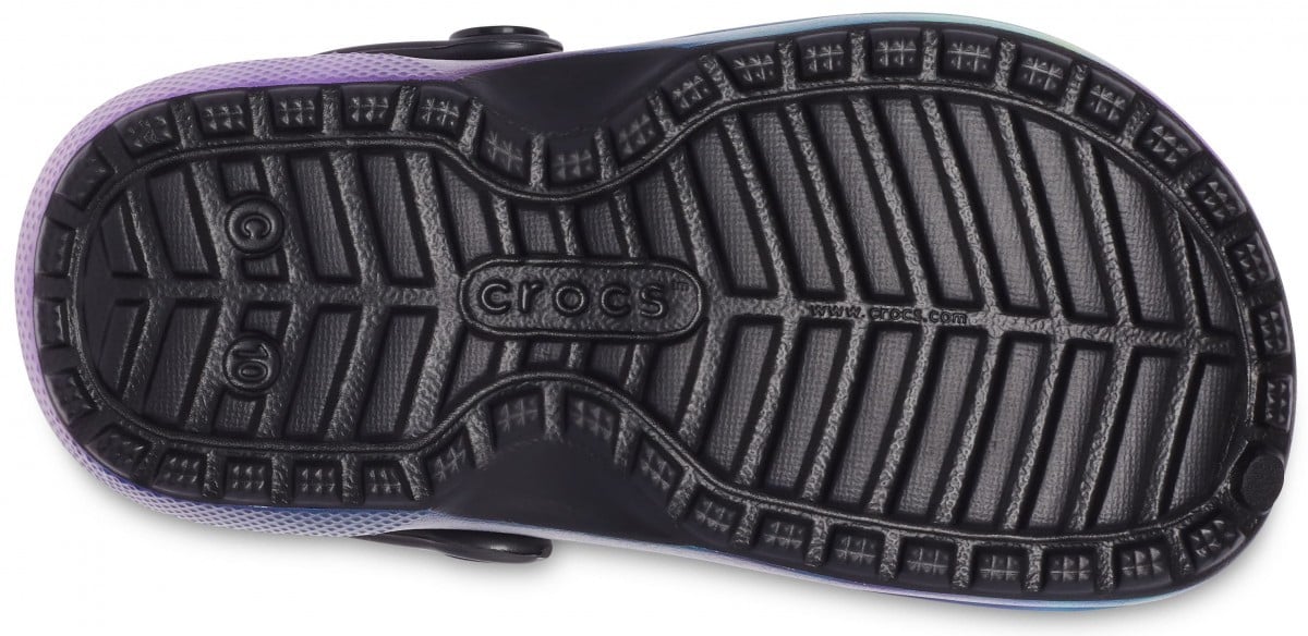 Saboți Crocs Kids' Classic Lined Out of this World Clog Negru - Black/Lime Punch - poza 4