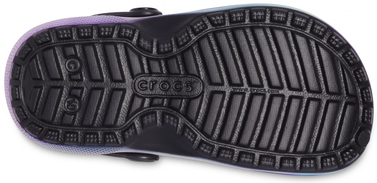 Saboți Crocs Kids' Classic Lined Out of this World Clog Negru - Black/Lime Punch - poza 4