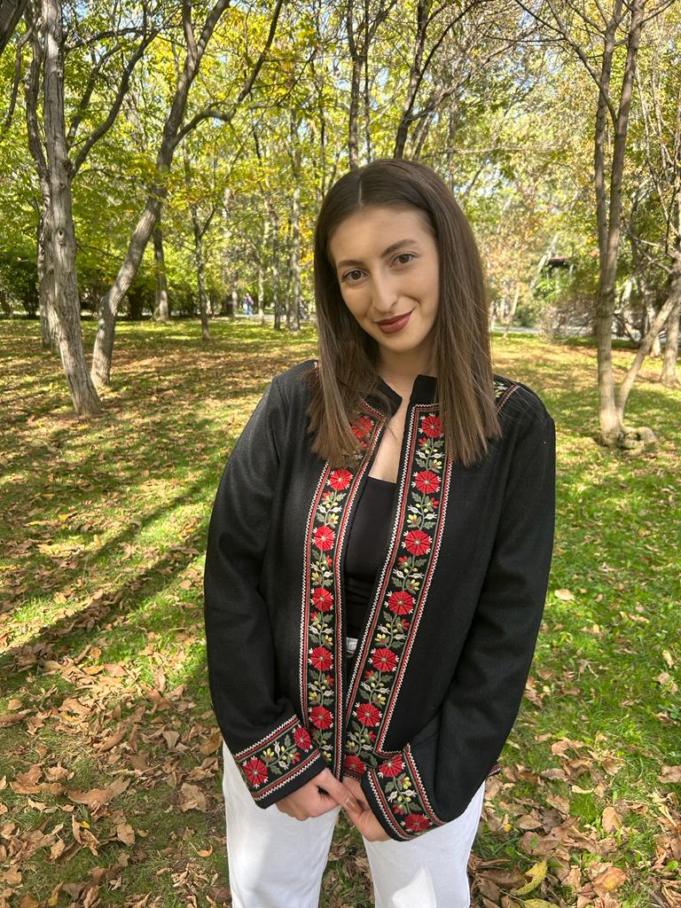 Sacou tradițional femei - motive florale TM428 - XL