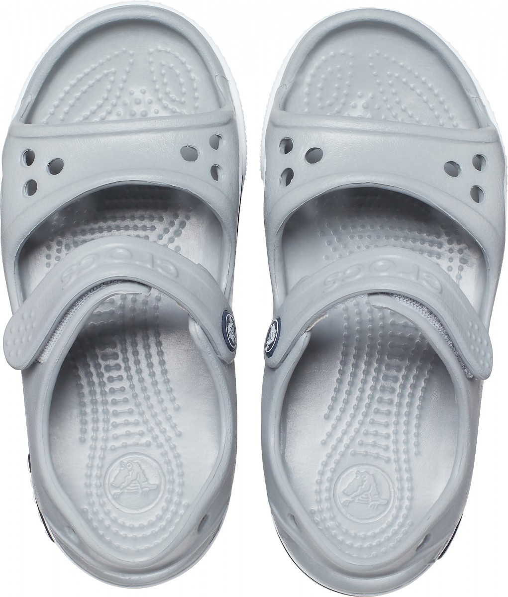 Sandale Crocs Crocband II Sandal Kids Gri - Light Grey/Navy - poza 3