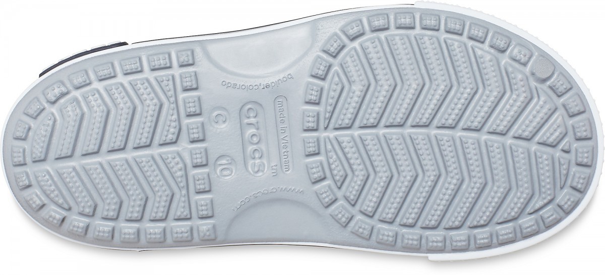 Sandale Crocs Crocband II Sandal Kids Gri - Light Grey/Navy - poza 4