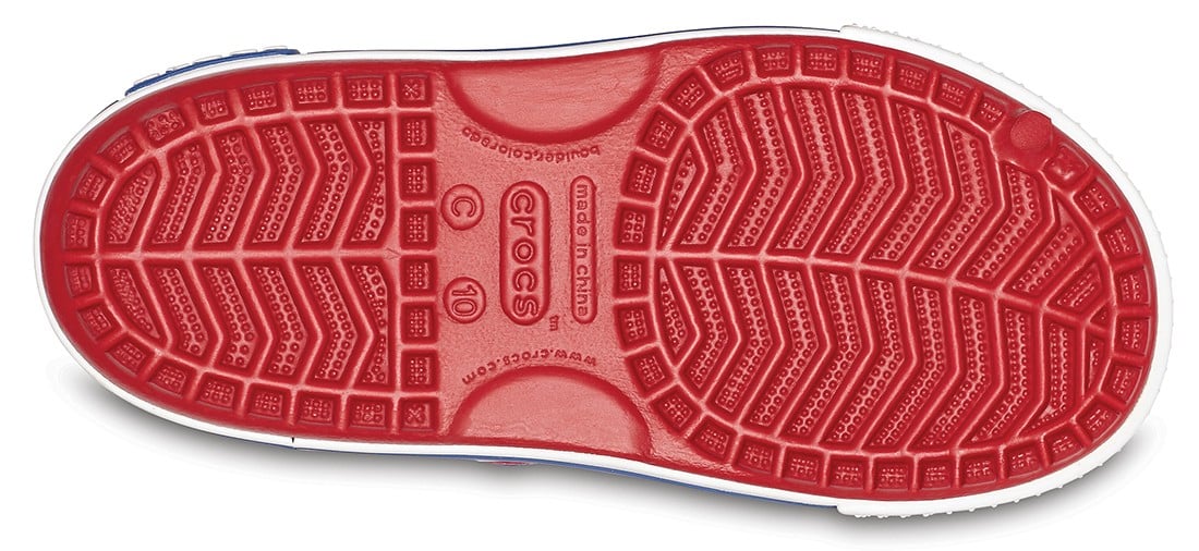Sandale Crocs Crocband II Sandal Kids Rosu - Pepper/Blue Jean - poza 4