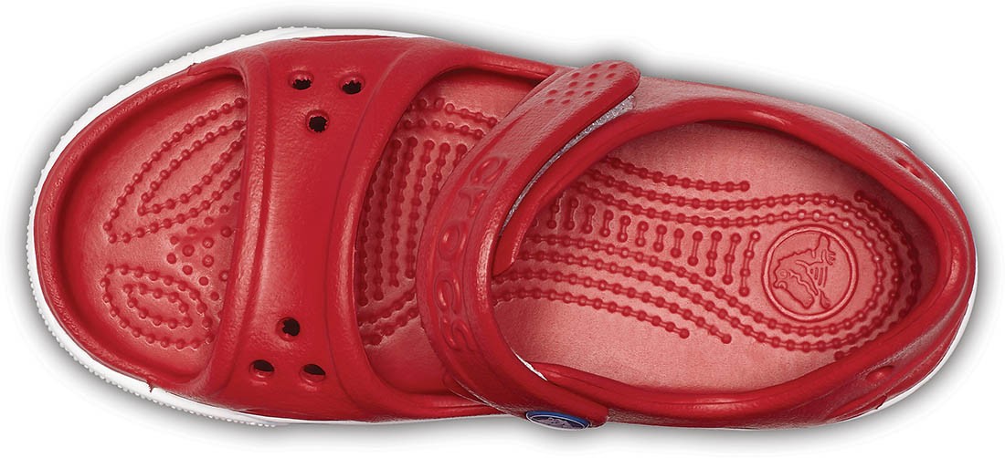 Sandale Crocs Crocband II Sandal Kids Rosu - Pepper/Blue Jean - poza 3